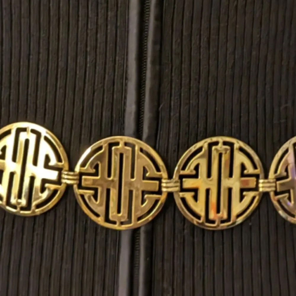 ‎Vintage gold tone metal belt